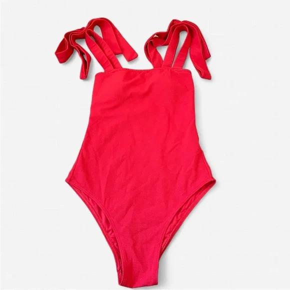 Alexandra Miro Audrey One Piece Swimsuit in Coral Red Estimated XS - Picture 4 of 7